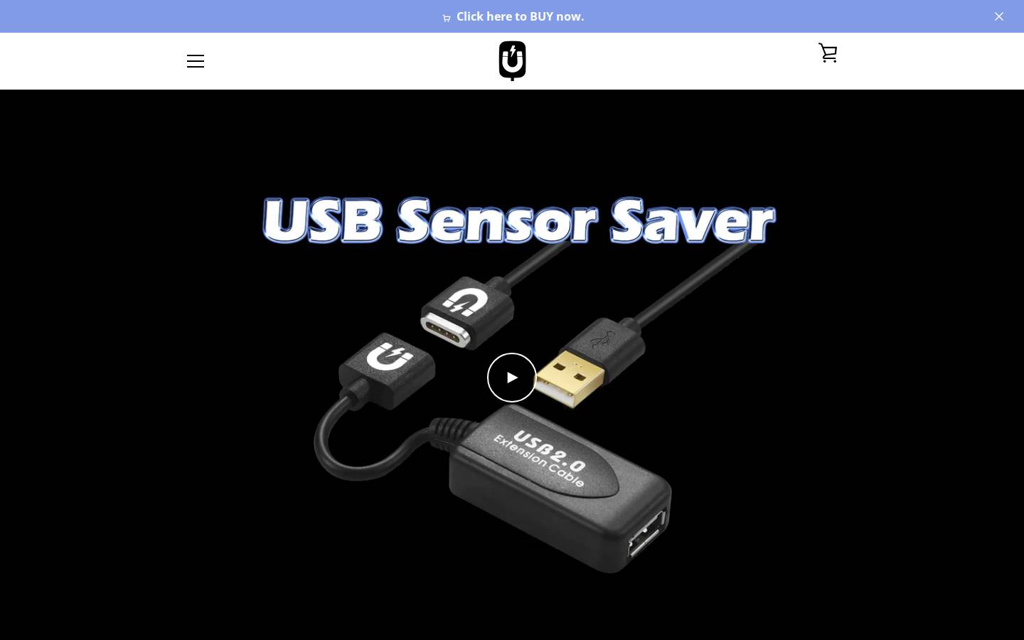 usbsensorsaver.com homepage screenshot