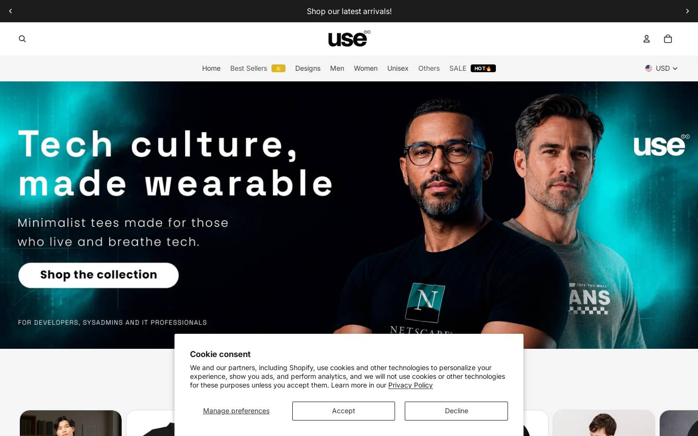 Use It homepage screenshot