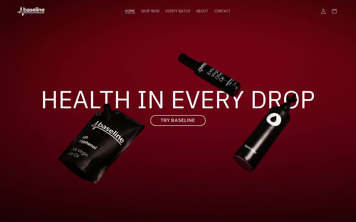Baseline homepage screenshot