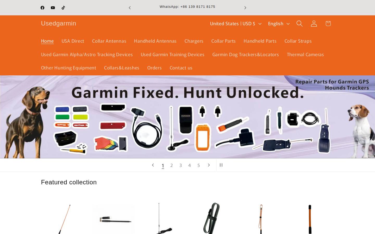 usedgarmin.com homepage screenshot