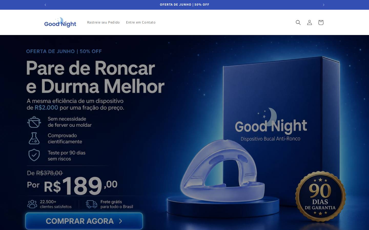 usegoodnight.com homepage screenshot