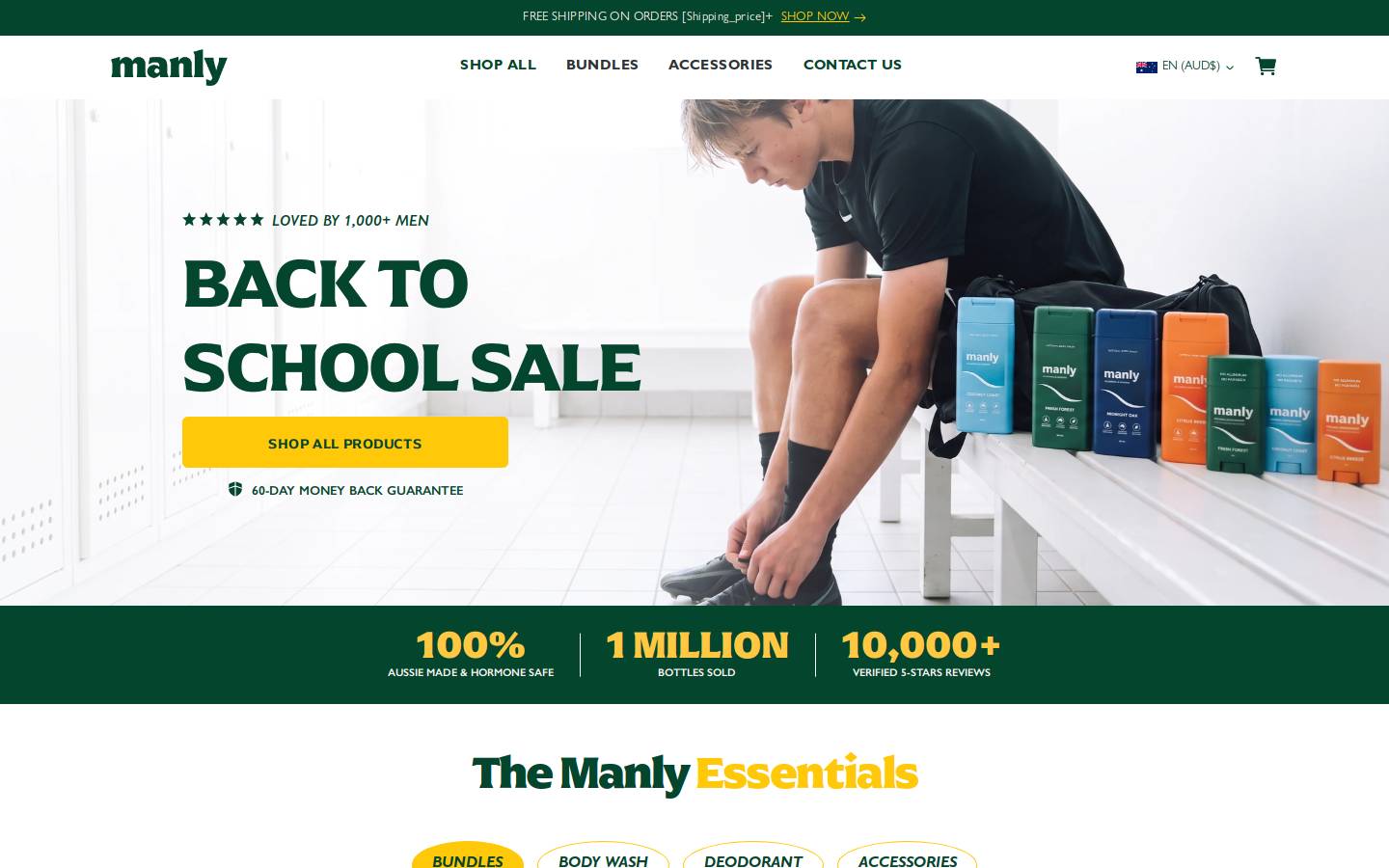 Usemanly homepage screenshot
