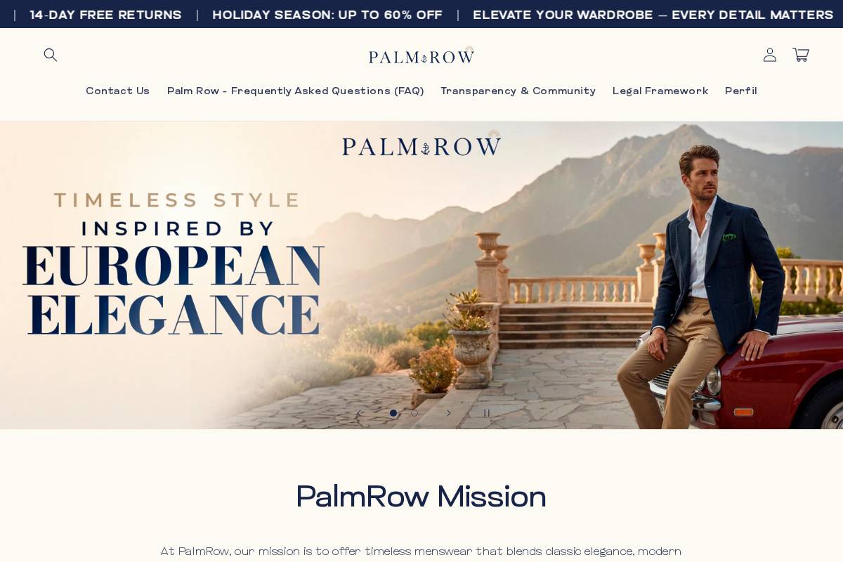 Usepalm Row homepage screenshot