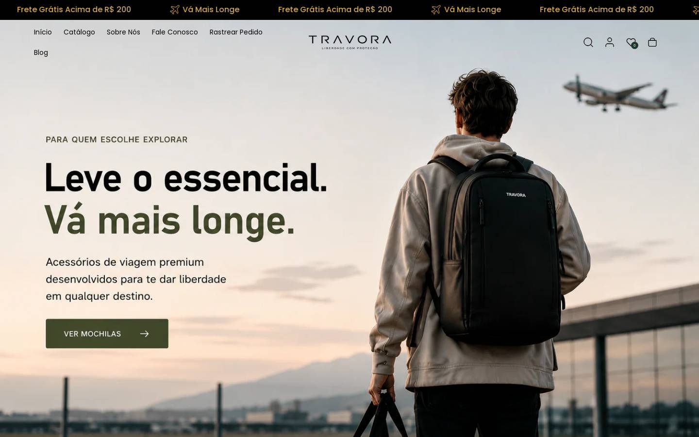 usetravora.com homepage screenshot