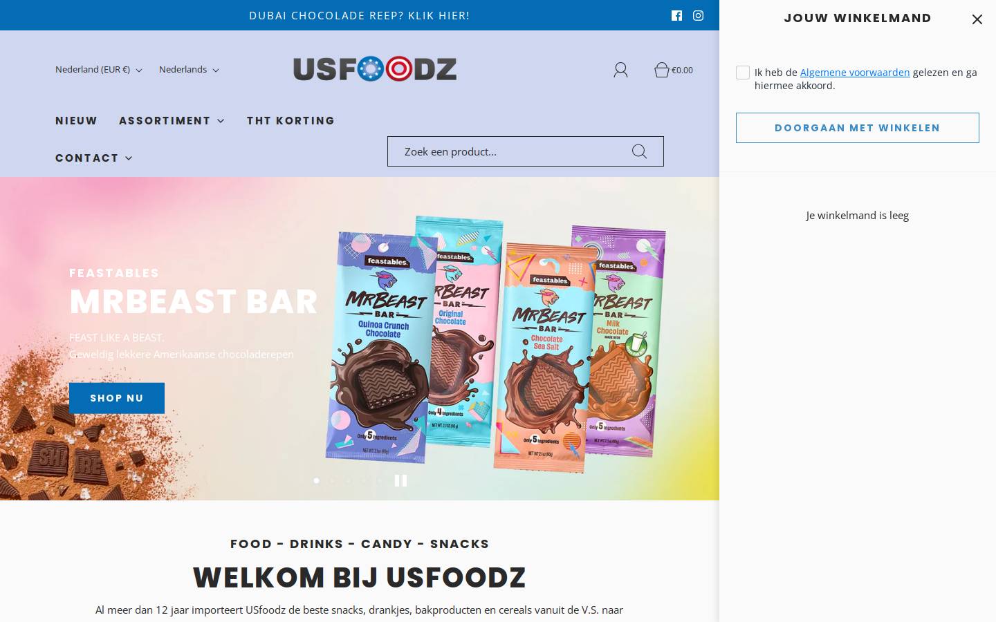 usfoodz.de homepage screenshot