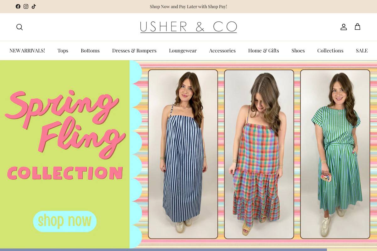 usherandcompany.com homepage screenshot