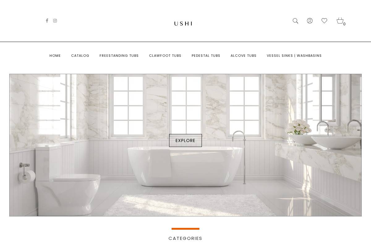 ushibath.com homepage screenshot