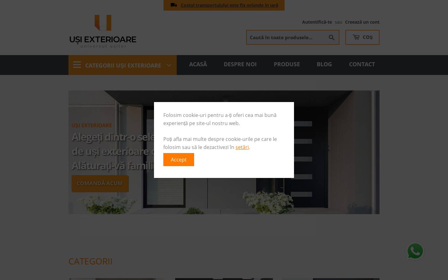 usi-exterioare.ro homepage screenshot