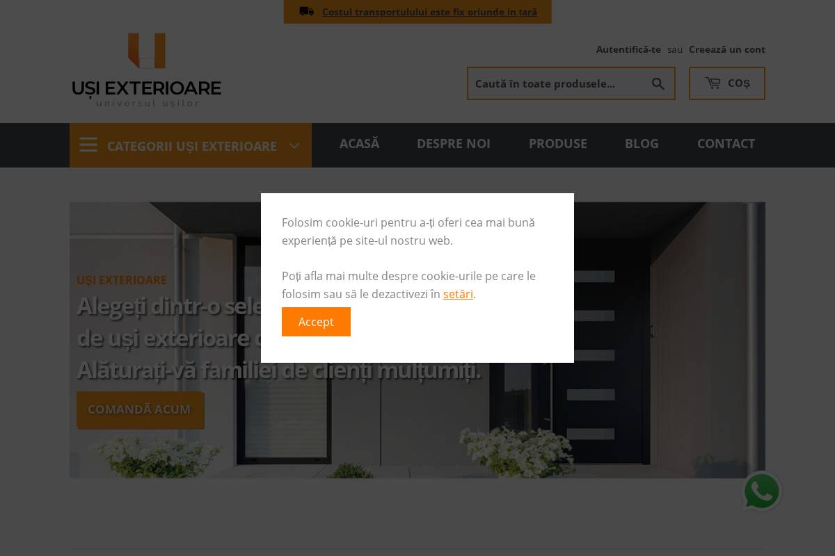 usiexterioare.ro homepage screenshot