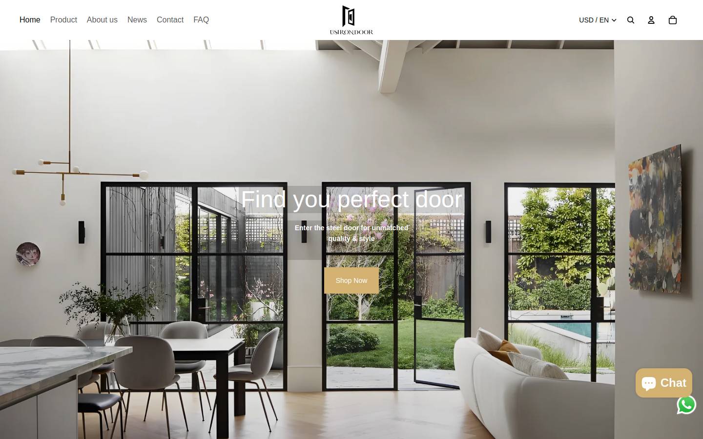 usirondoor.com homepage screenshot