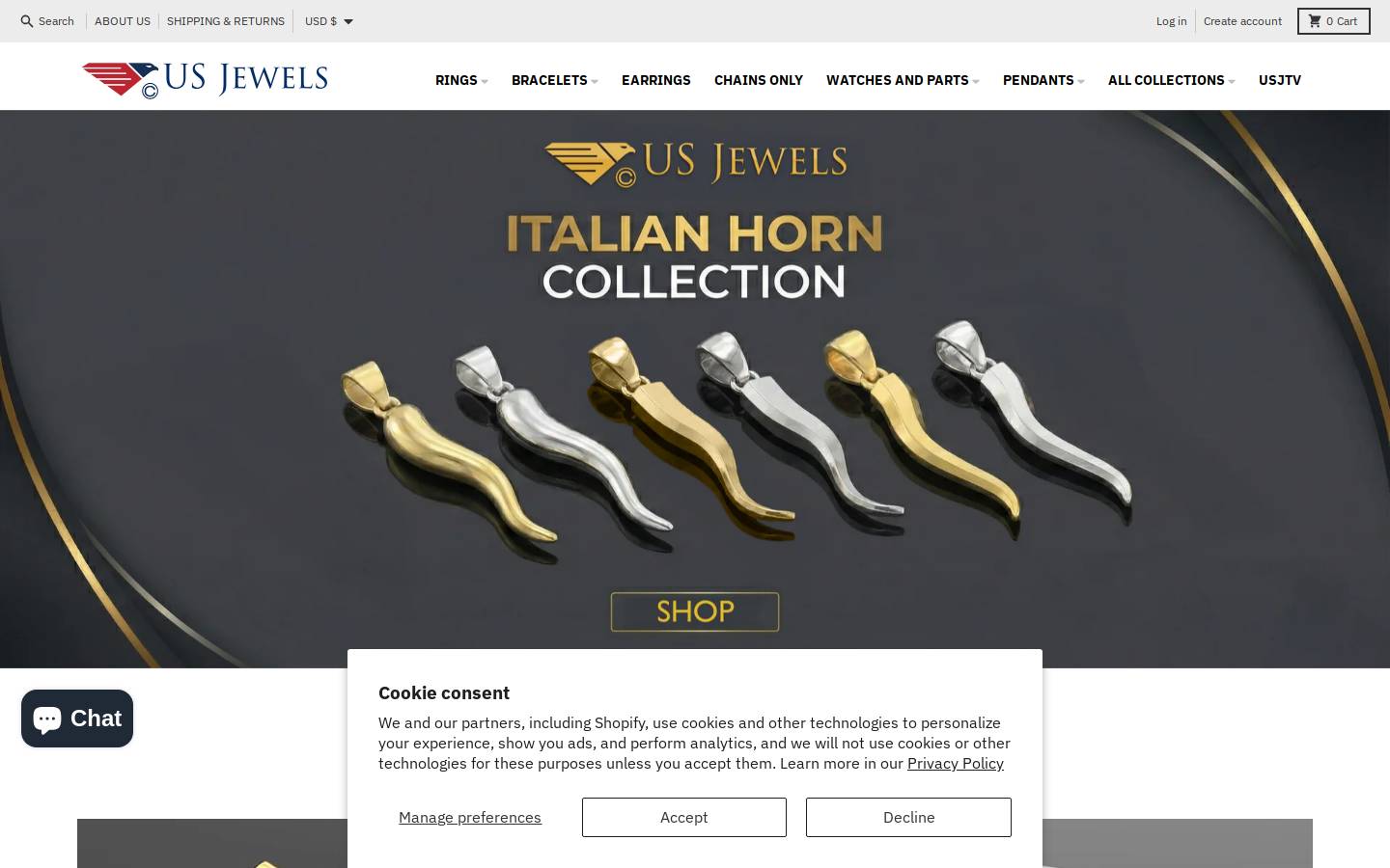 usjewels.com homepage screenshot