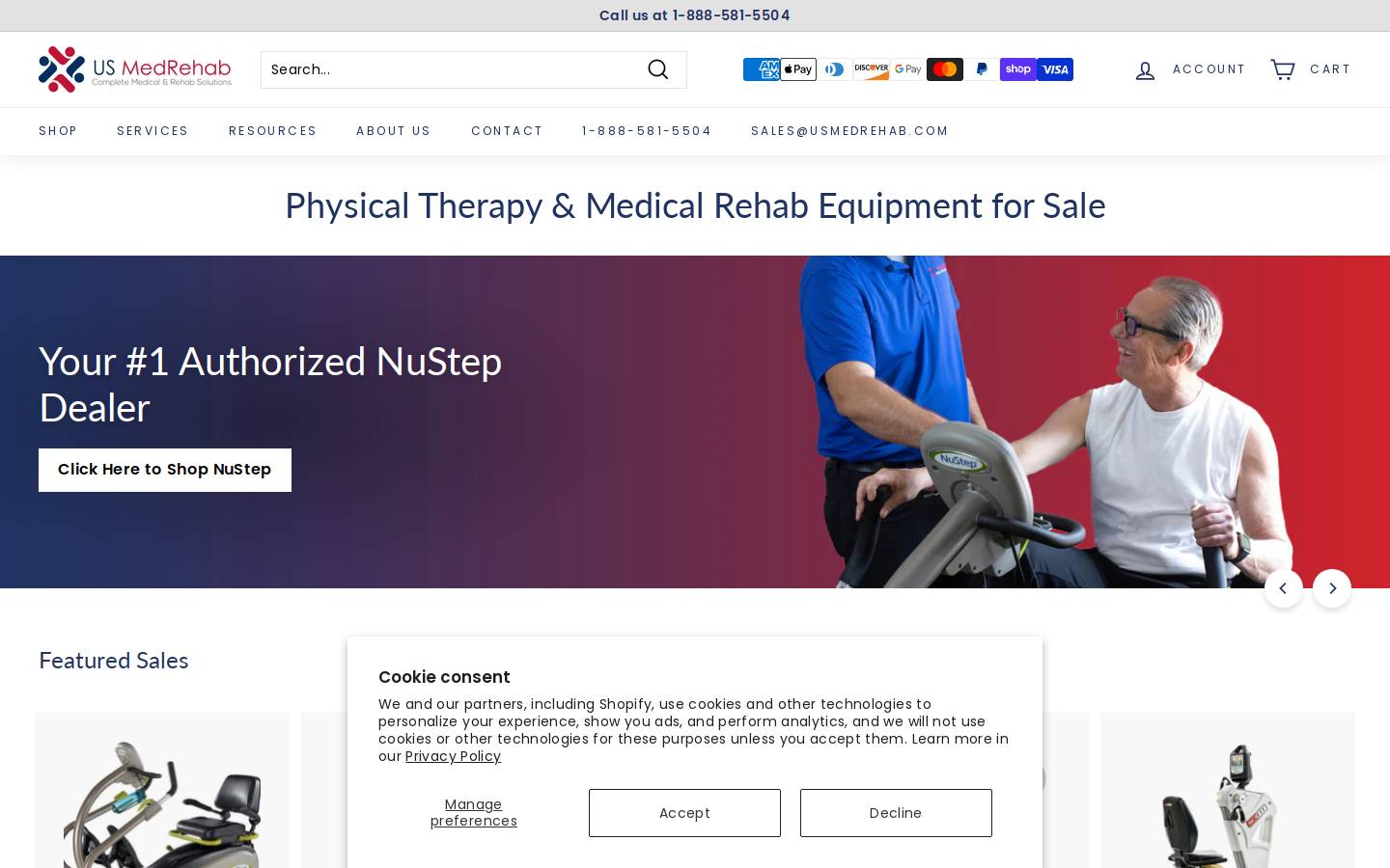 usmedrehab.com homepage screenshot