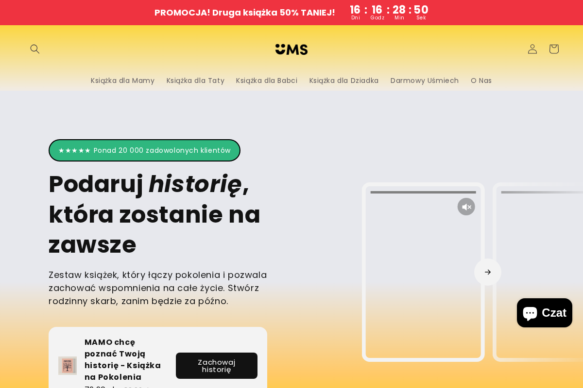 UMS Sklep homepage screenshot