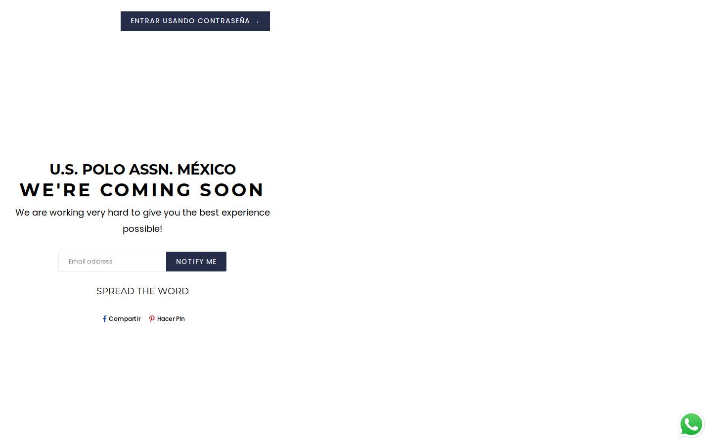U.S. Polo Assn. homepage screenshot