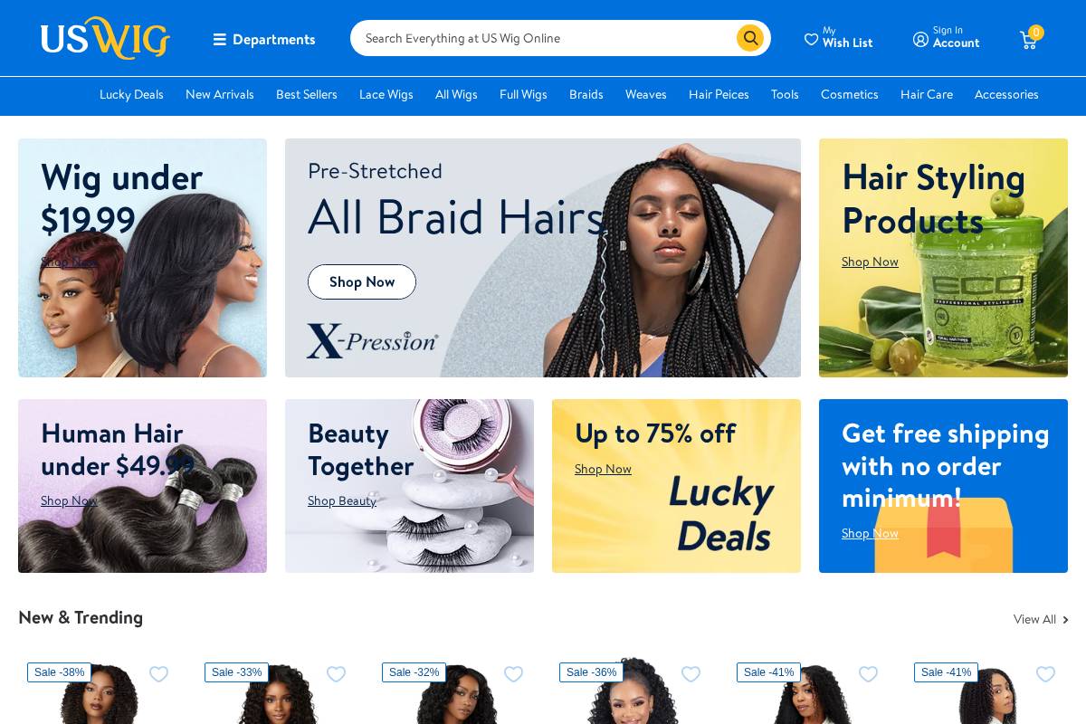 uswig.com homepage screenshot