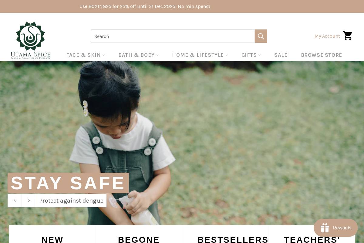 utamaspice.sg homepage screenshot