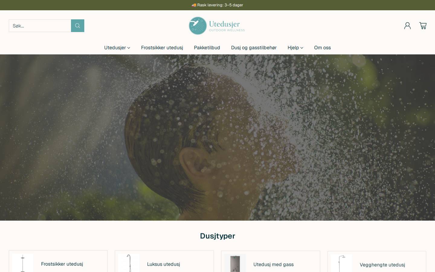 Utedusjer homepage screenshot