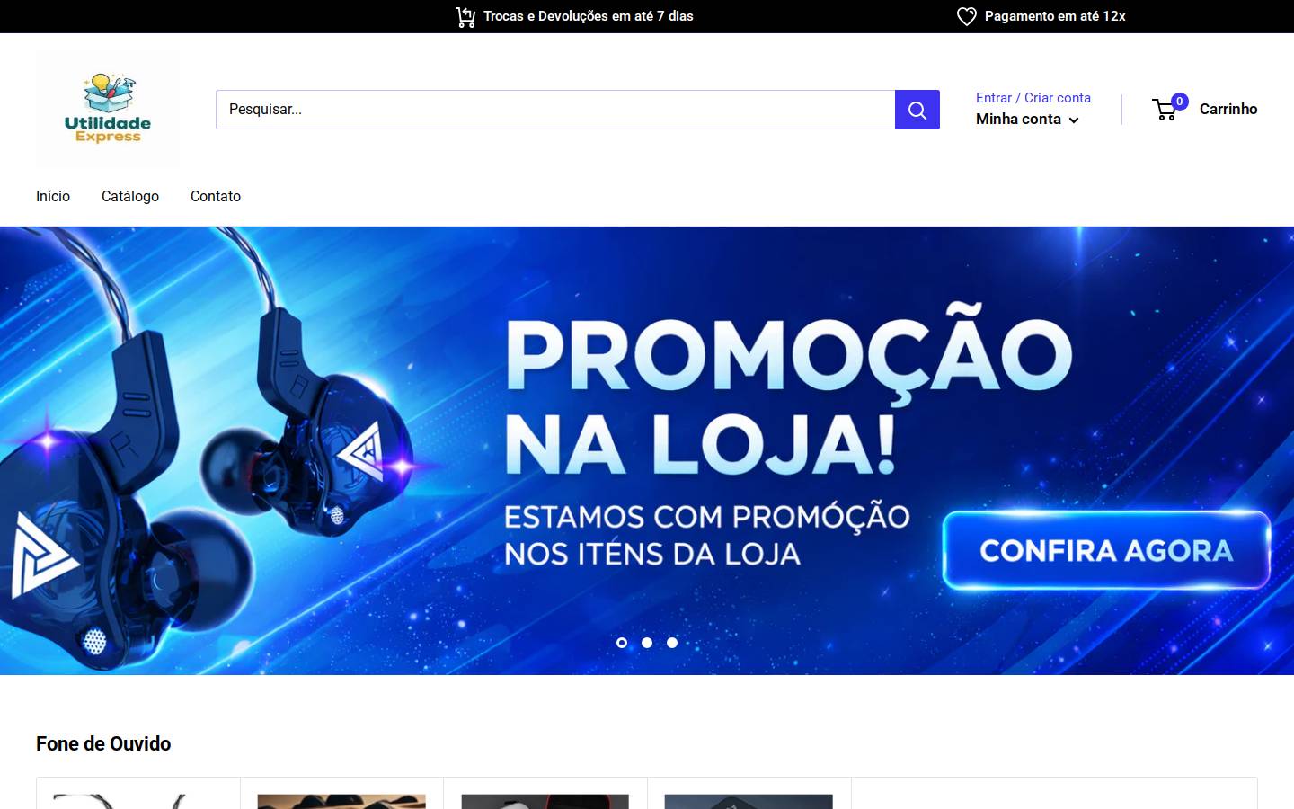 utilidadeexpress.shop homepage screenshot