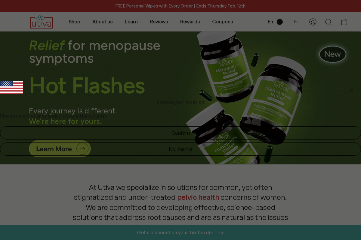 Utiva homepage screenshot