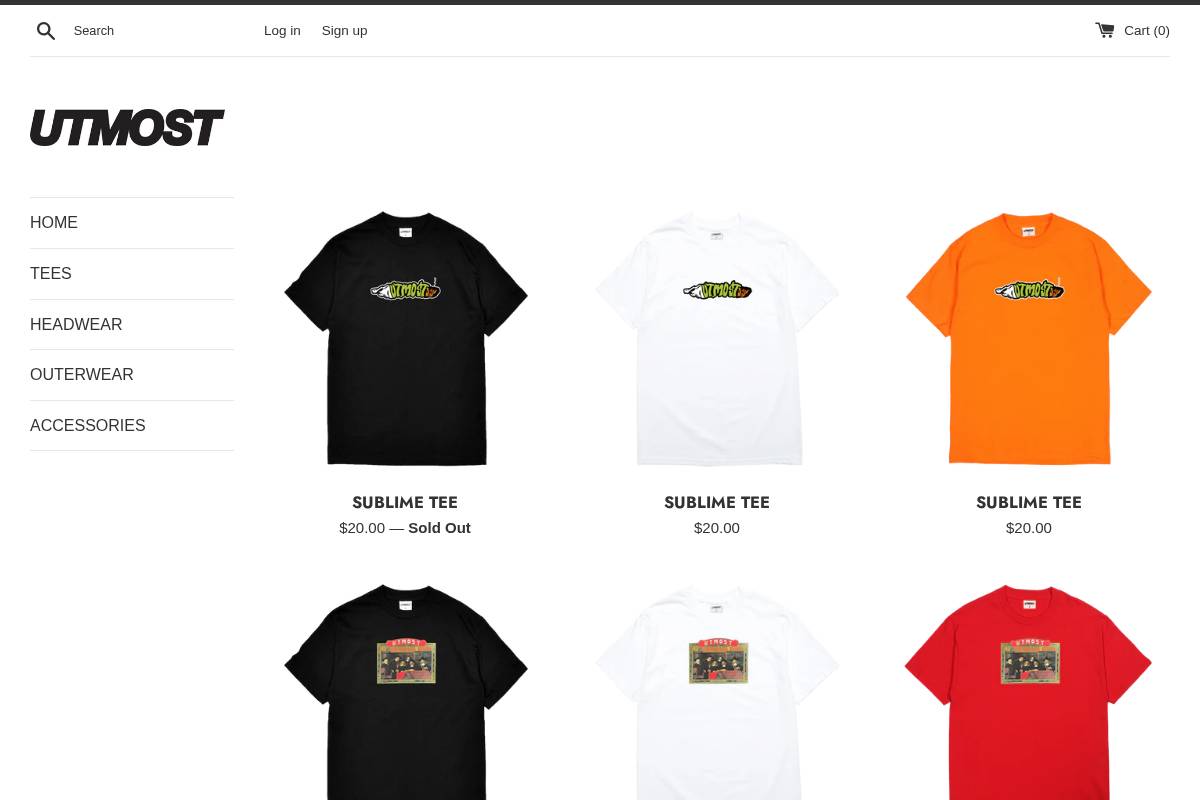 utmostco.shop homepage screenshot