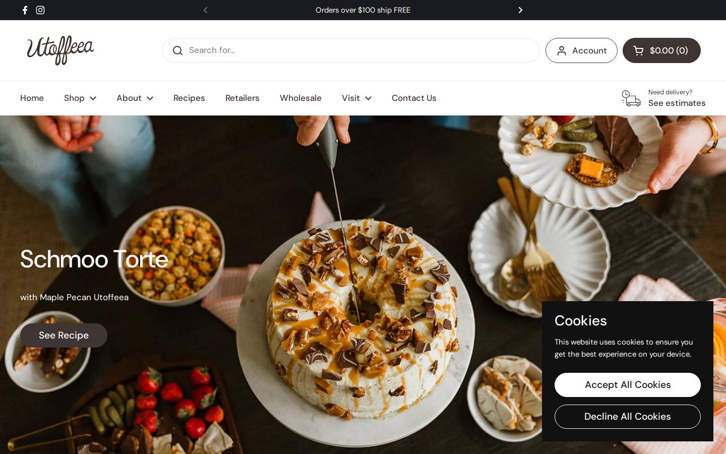 utoffeea.com homepage screenshot