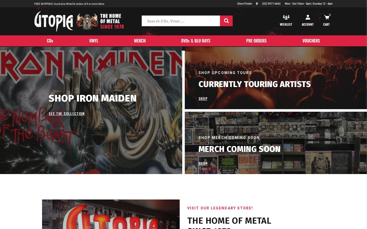 utopia.com.au homepage screenshot