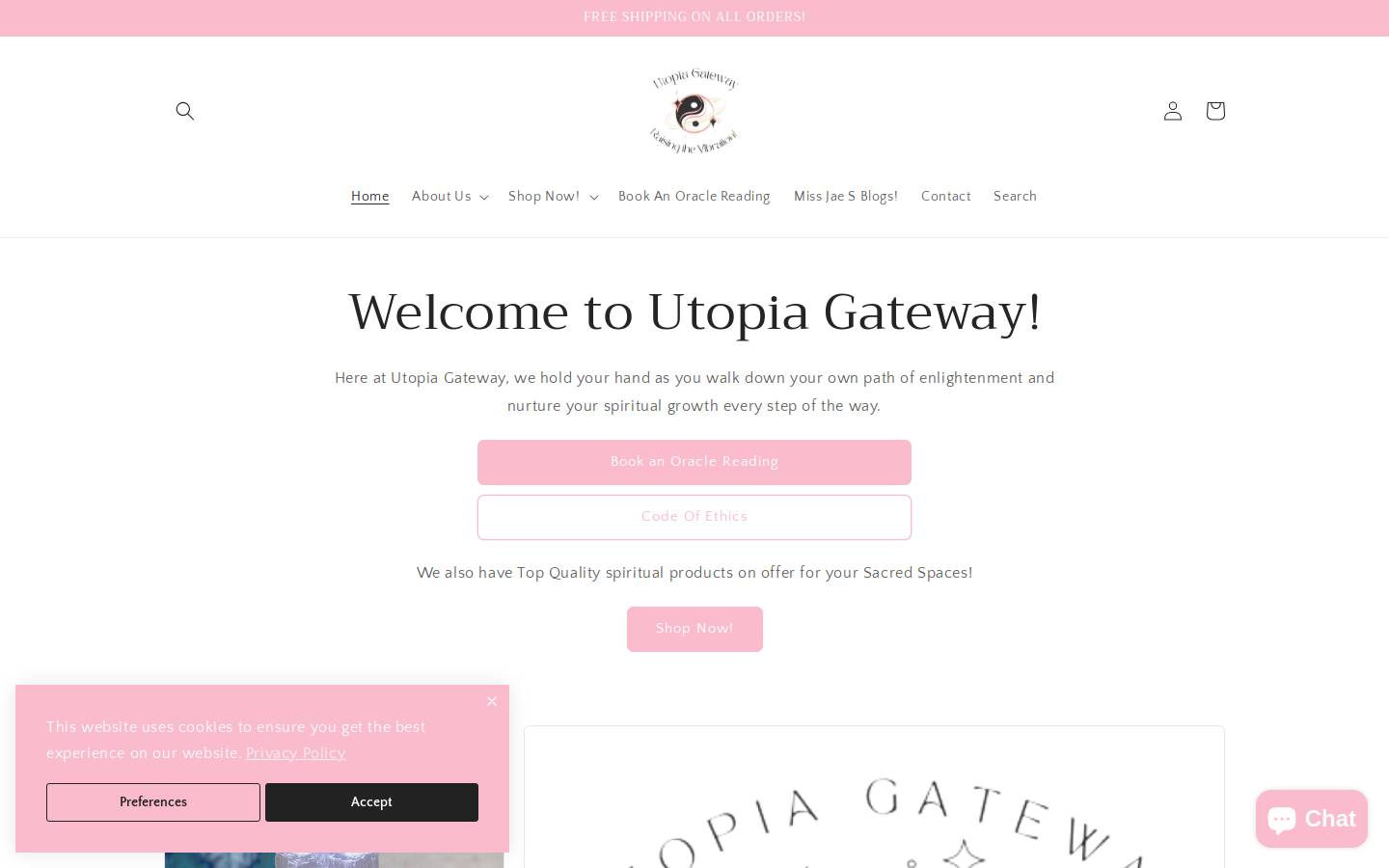 utopiagateway.com homepage screenshot
