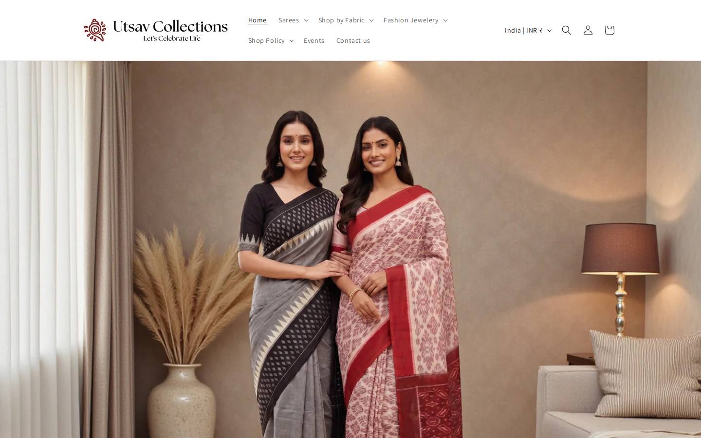 utsavcollections.in homepage screenshot