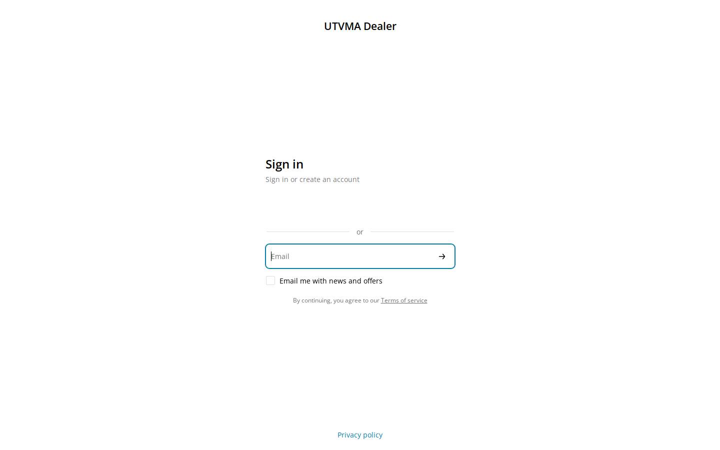 utvmadealer.com homepage screenshot