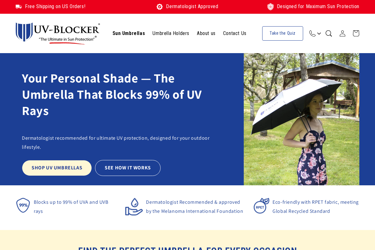 uv-blocker.com homepage screenshot