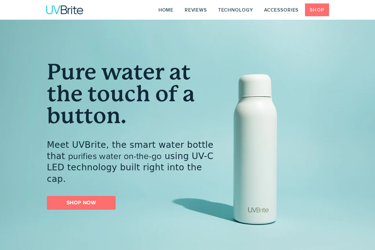 uvbrite homepage screenshot