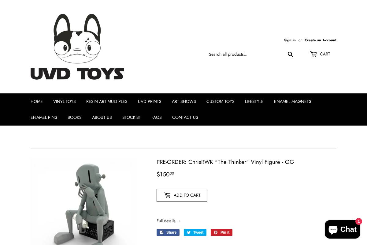uvdtoys.com homepage screenshot