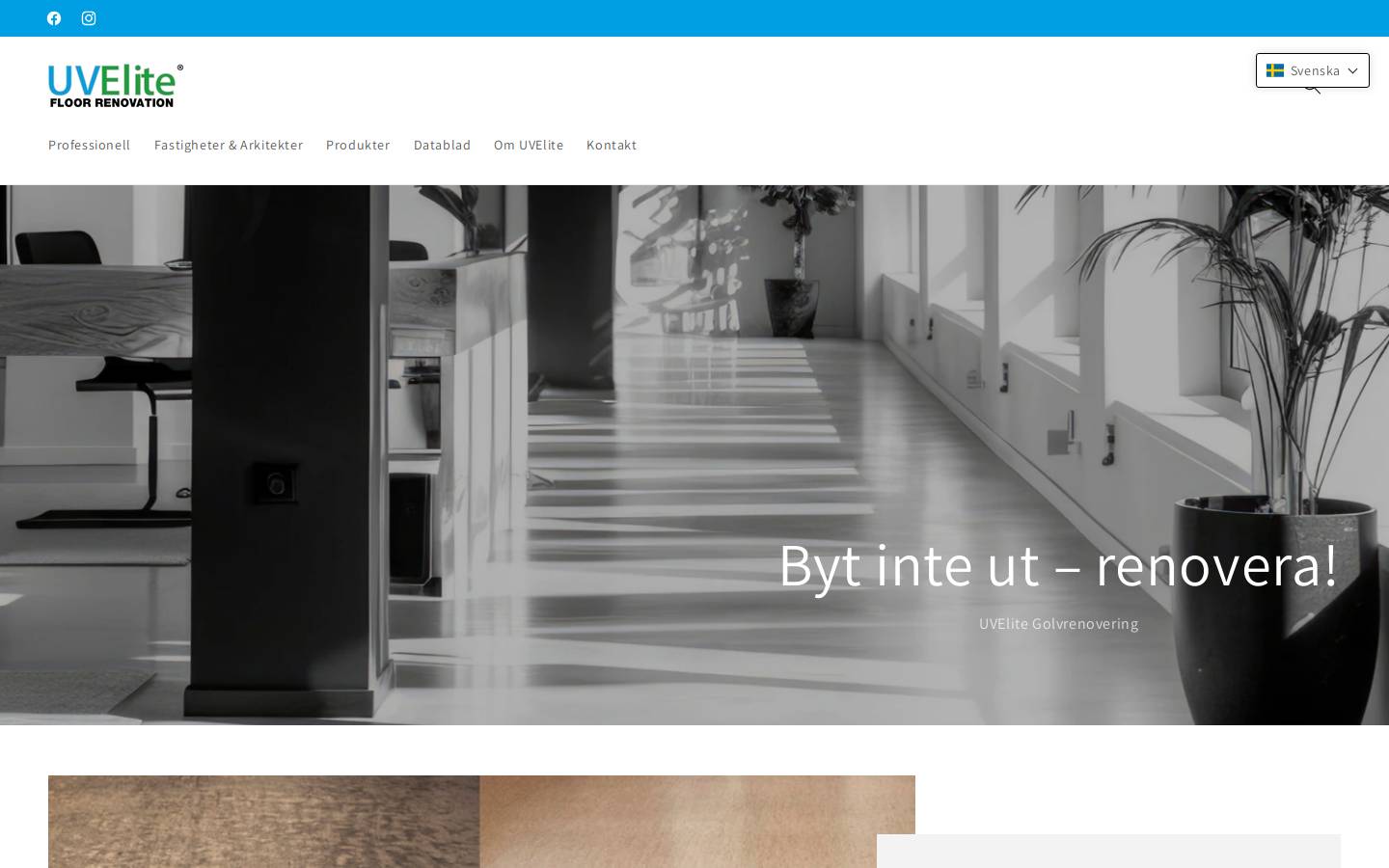 uvelite.se homepage screenshot
