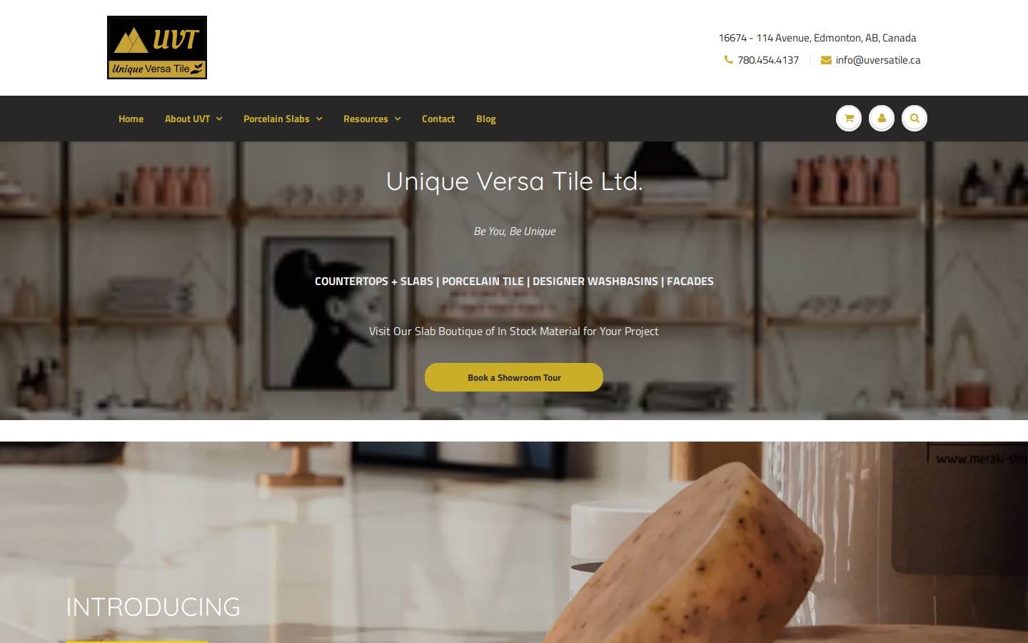 uversatile.ca homepage screenshot