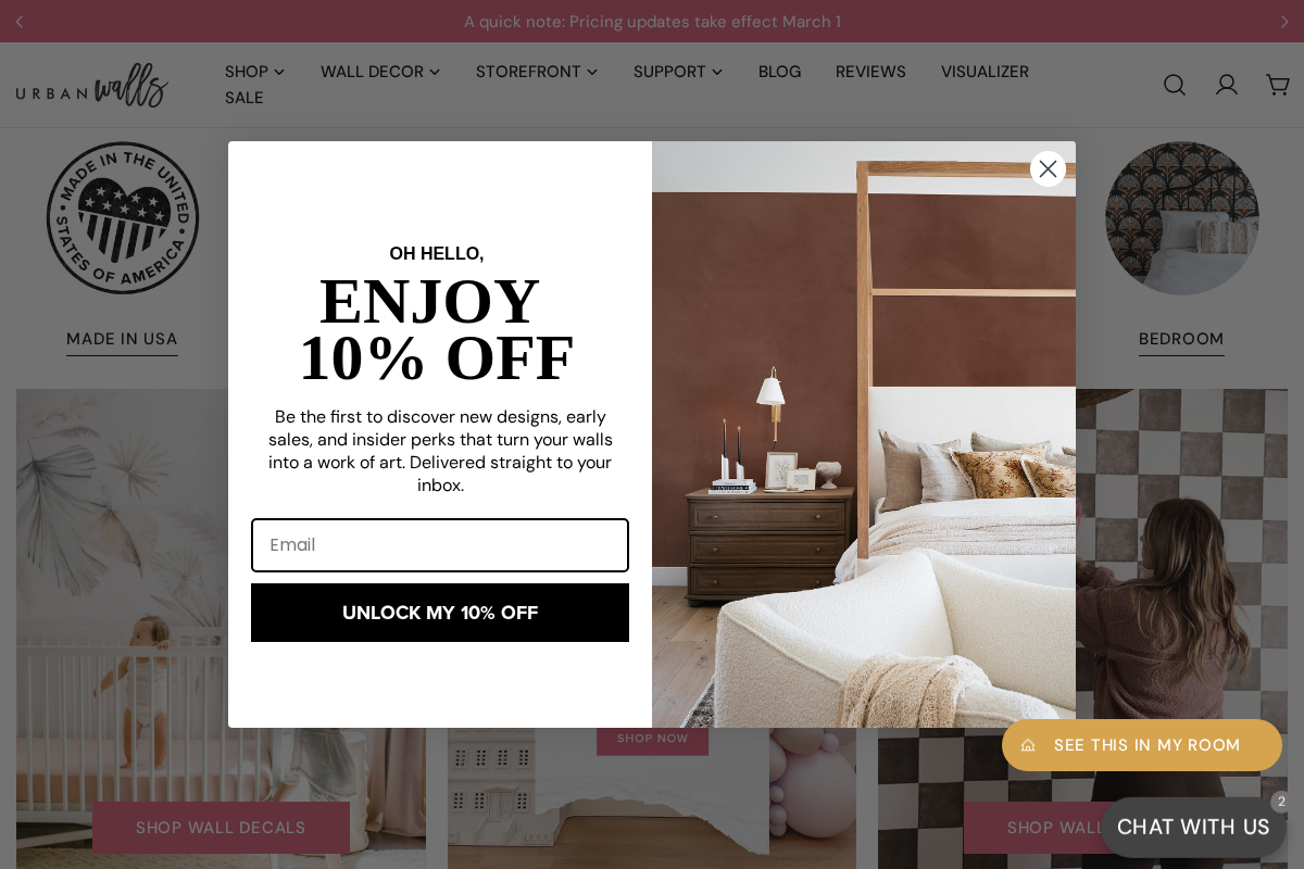 Urbanwalls Inc. homepage screenshot