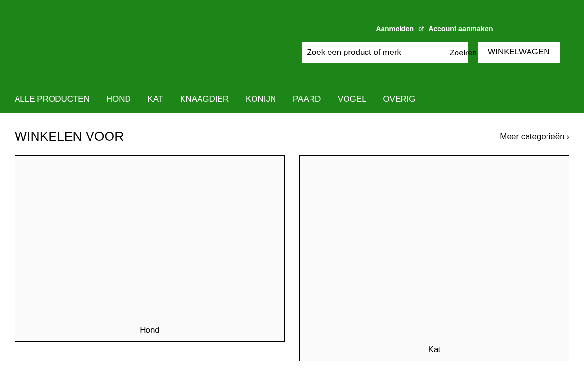 Uwdiervoeding homepage screenshot