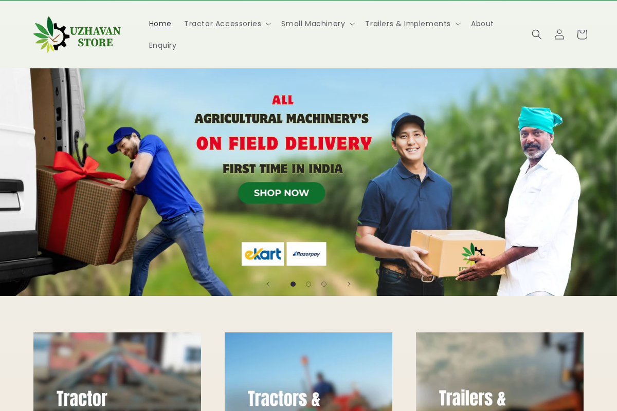 Uzhavan Store homepage screenshot