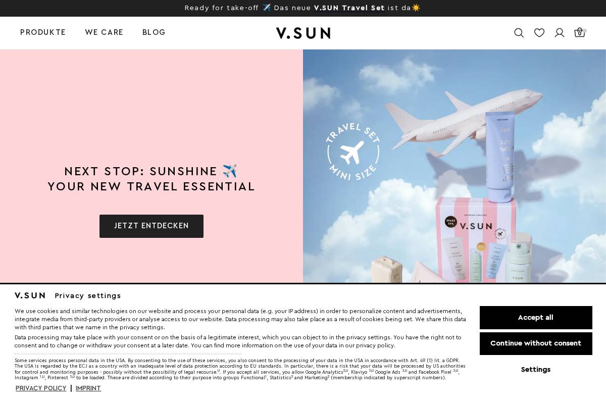 v-sun.de homepage screenshot