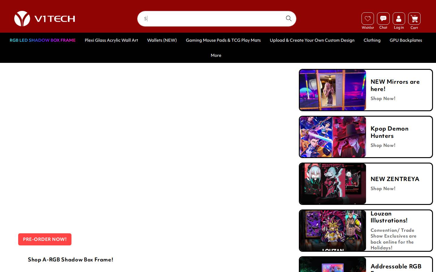 V1 Tech homepage screenshot