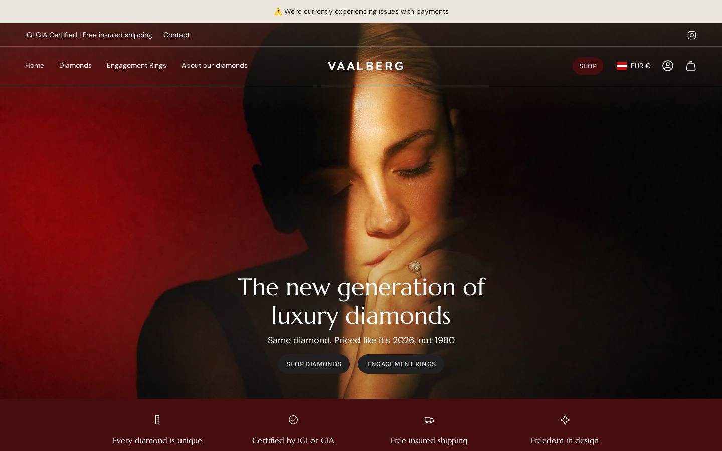 vaalberg.com homepage screenshot