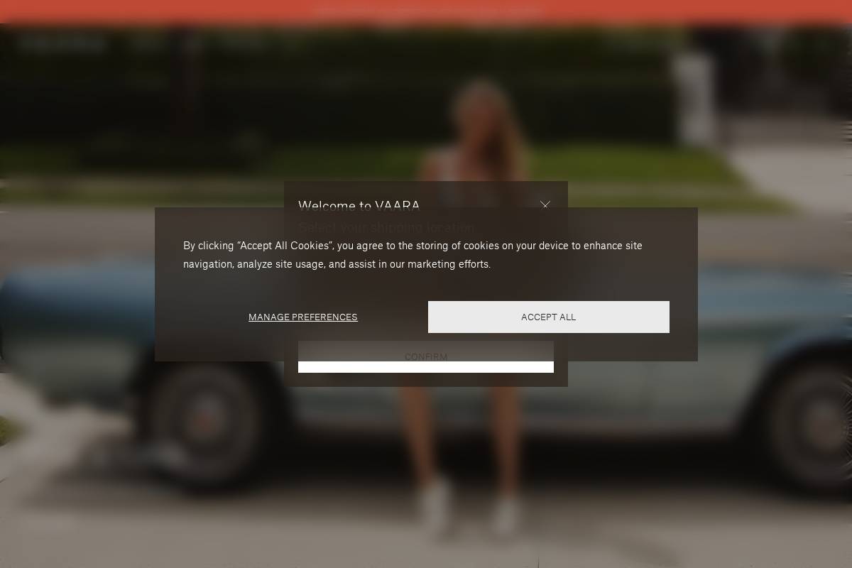 VAARA homepage screenshot