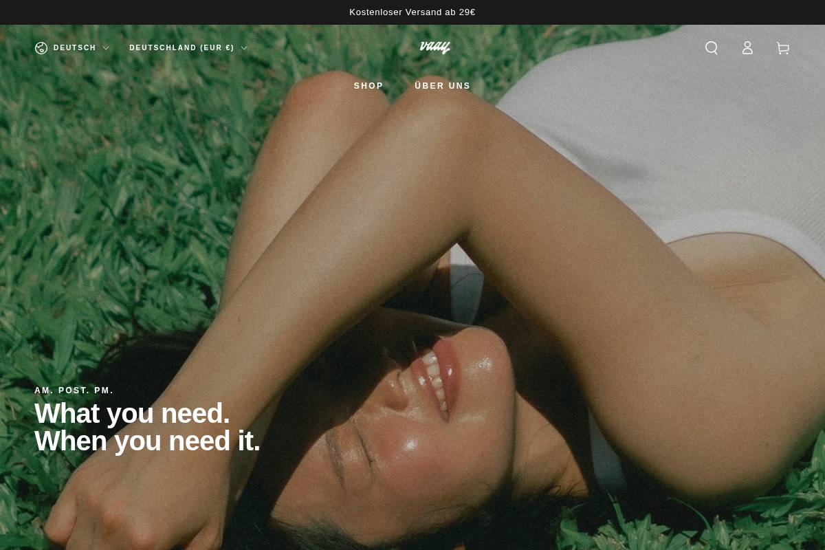 VAAY homepage screenshot