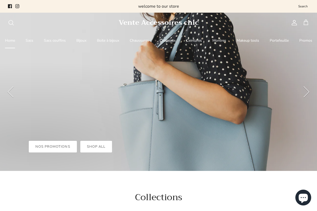 Vente Accessoires chic homepage screenshot
