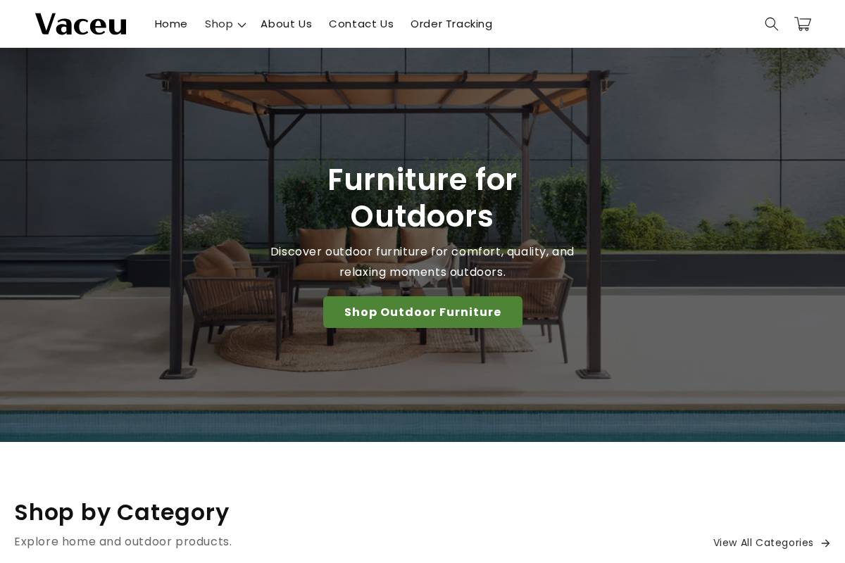 Vaceu homepage screenshot