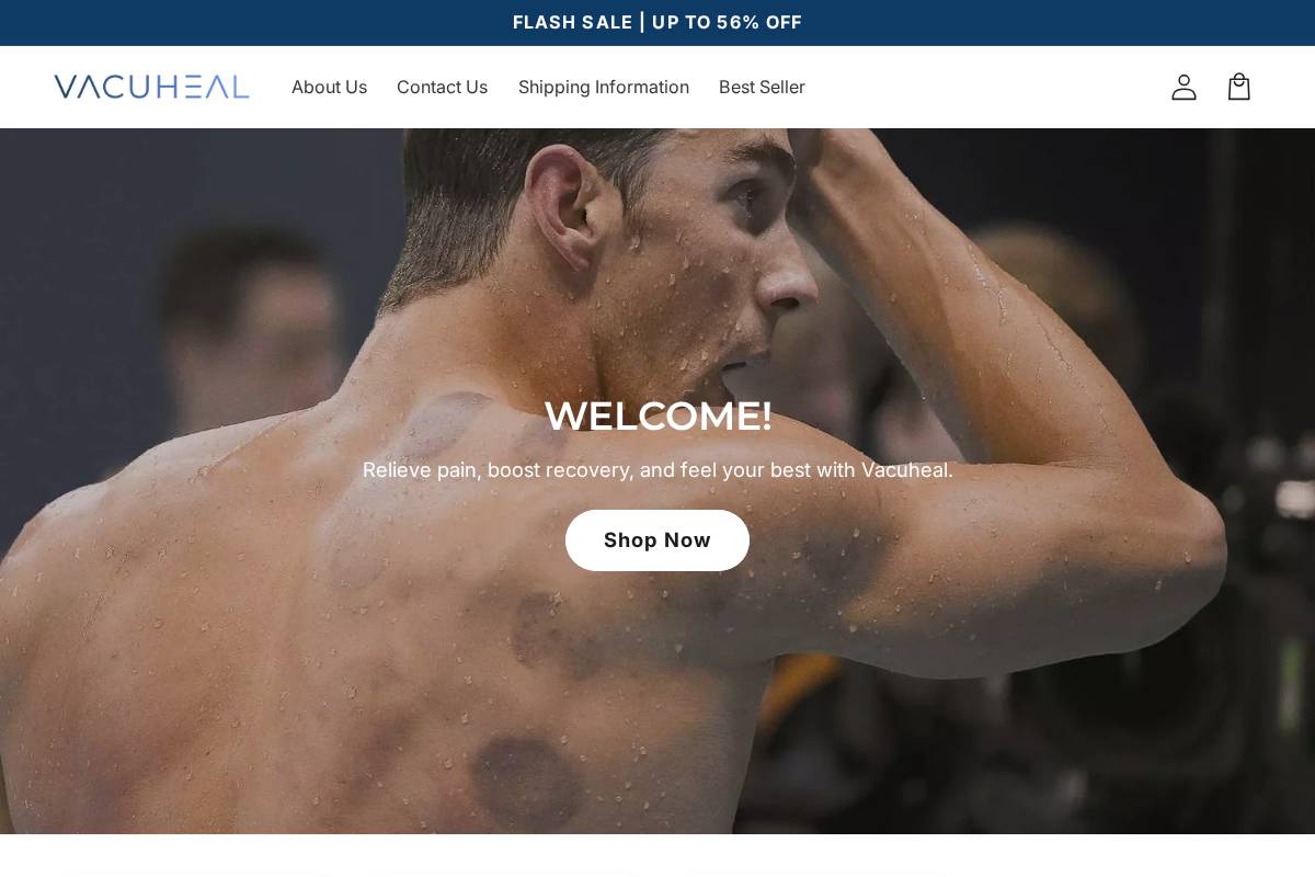 vacuheal.com homepage screenshot