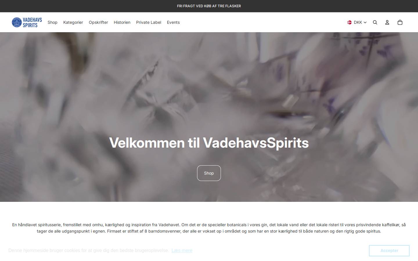 vadehavsspirits.com homepage screenshot