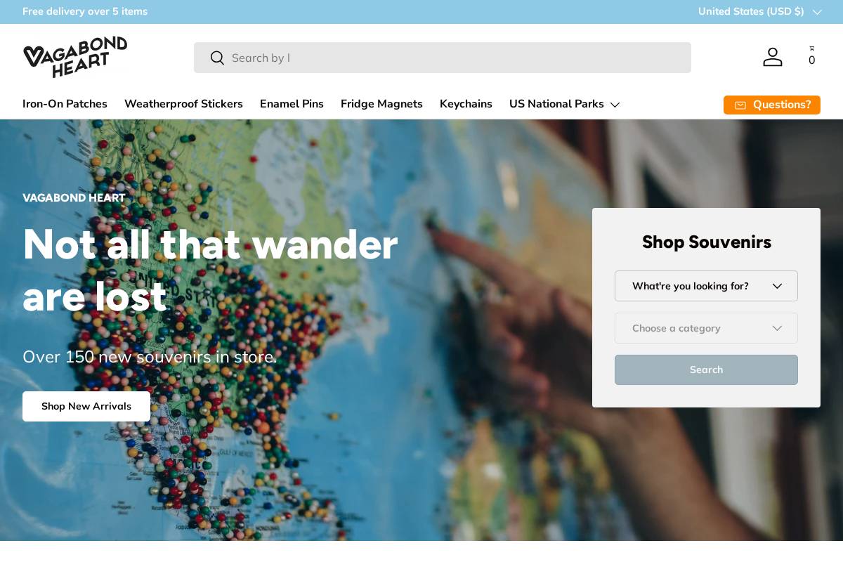 vagabondheart.co homepage screenshot