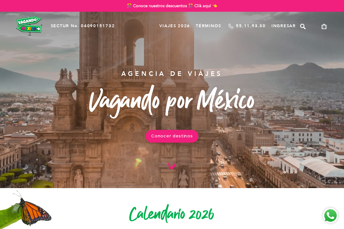 Vagando por México homepage screenshot
