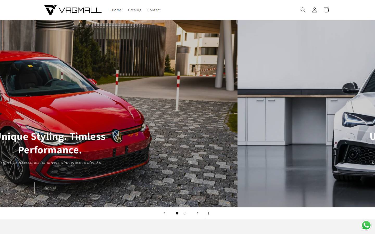 Vagmall homepage screenshot