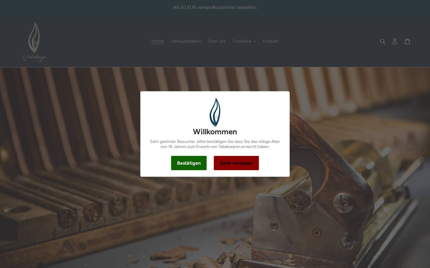 vaholago.ch homepage screenshot